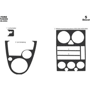 meriç cockpit design Meriç® Ford Fusion Ön Torpido Kaplama Maun 5 Parça 2002-2005