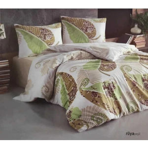 Rüya Yeşil Çift Kişilik 220X230 Ranforce Kapitoneli Nevresim Takımı