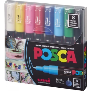 Uni Posca Pc-1m 8'li Set Ana Renkler Markör