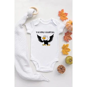Tuğba Baby Özel Tasarım Yavru Kartal Beşiktaş Bebek Body Beyaz Badi Zıbın
