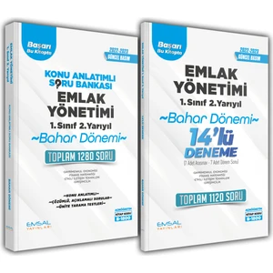 Emsal Yayınları AÖF Emlak Yönetimi 1.Sınıf 2.Yarıyıl Bahar Dönemi Konu Soru Deneme Seti 2023
