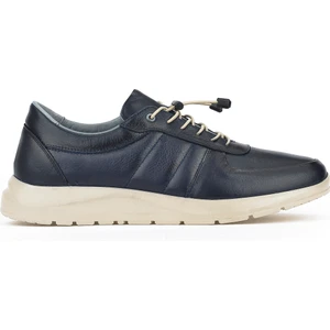 Ziya, Erkek Hakiki Deri Sneaker 1311013 S08 Lacivert