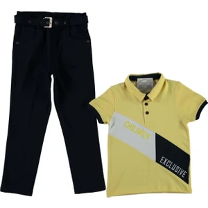 Başak Çocuk Giyim Bcg 327620 Children Nakış Detaylı Lakost Tk - Sarı - 5-6 Yaş