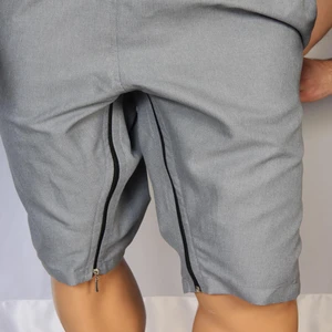 - Yeni Nesil Kısa Kol Alzheimer Demans Tulumu Hasta Bakım Kıyafeti Hasta Tulumu Gri