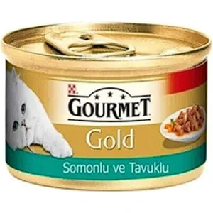 Gourmet Gold Somonlu Tavuklu Parça Etli Soslu Konserve (24 Adet)