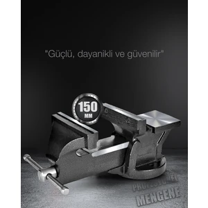 Profesyonel Ağır Hizmet Yüksek Hassasiyetli Kırılmaz Örslü Masa Tezgah Mengenesi 150 mm