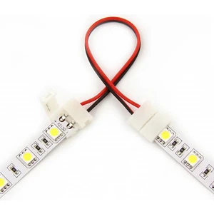 Şerit LED Ekleme Konnektör Kablo 2 Pin 5050 LED Uyumlu 10 Adet