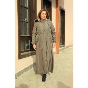 Glr & Gym Süreya Kadın Büyük Beden 140 cm Yağmurluk Kışlık Mont10