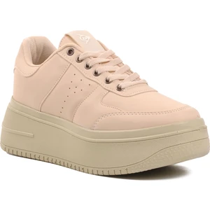 DNP-2109 Bej Kalın Taban Kadın Sneaker