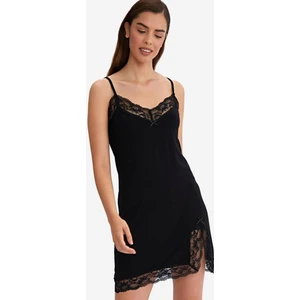 59442 Siyah Penye Gecelik