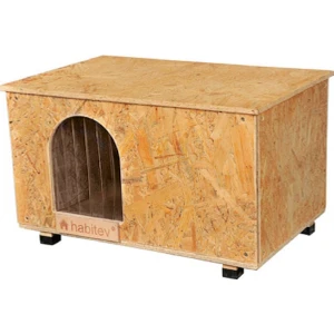 Lüx Ahşap Kedi Kulübesi, Suya ve Soğuğa Dayanıklı, Çok Büyük (Xl) 61 x 41 x 36 cm, Pvc Rüzgar Siperi, Sokak ve Ev Kedileri Için Dış ve Iç Mekan Kedi Evi. Hct-Sexl-Np