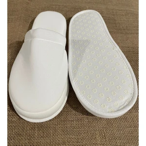 Private Label 5 Çift Lohusa Terliği Çift Kat Polyester Havlu Süslenebilir Kalın Sünger Taban Otel Banyo Terlik