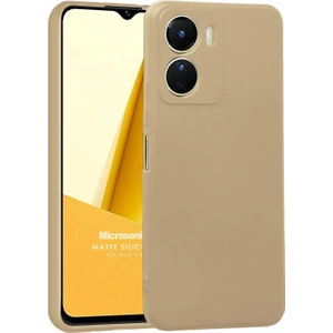 Matte Silicone Vivo Y16 Kılıf Gold
