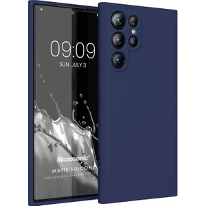 Matte Silicone Samsung Galaxy S23 Ultra Kılıf Lacivert