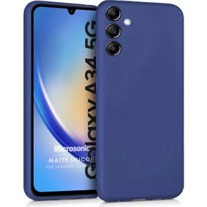 Matte Silicone A34 Kılıf Lacivert