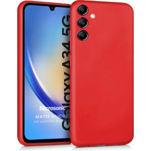 Matte Silicone A34 Kılıf Kırmızı