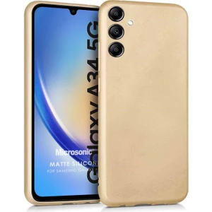 Matte Silicone A34 Kılıf Gold