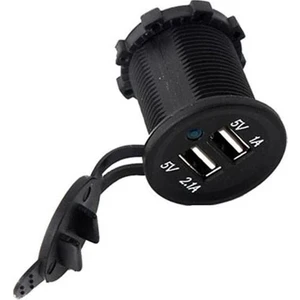 Deste Elektronik Montajlanabilir Araba Tekne Için Dual USB Şarj Soketi 5V 2.1A