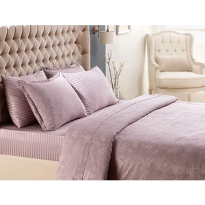 Madame Coco Eze King Size Jakarlı Saten Nevresim Takımı - A.mürdüm