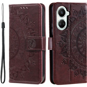 Lr Joyful Huawei Nova 10 Se 4g Için Mandala Çiçek Telefon Kılıfı Anti-Drop Cüzdan Stand Kılıfı Strap ile (Yurt Dışından)
