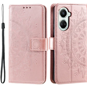 Lr Joyful Huawei Nova 10 Se 4g Için Mandala Çiçek Telefon Kılıfı Anti-Drop Cüzdan Stand Kılıfı Strap ile (Yurt Dışından)