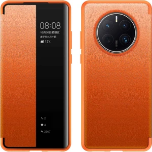Lr Joyful Huawei Mate 50 Pro 4g Görünüm Penceresi Tasarım Otomatik Uyanma ve Uyku Kılıf Anti-Fall Anti Pu Deri+Tpu+Akrilik Telefon Kılıfı (Yurt Dışından)
