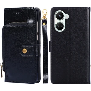 Lr Joyful Huawei Nova Için 10 Se 4g Zipper Cep Telefonu Stand Pu Deri + Tpu Cüzdan Koruyucu Kılıf Kullanışlı Kayış (Yurt Dışından)