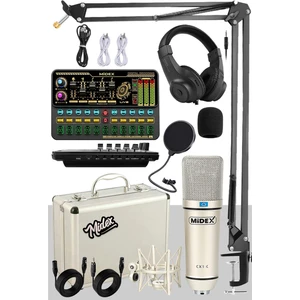 CX1 Platinium Set Efektli Ses Kartı Mikrofon Stand Kayıt Canlı Yayın Seti