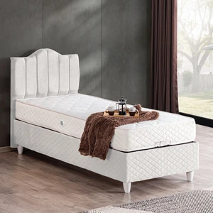 Trend Tek Kişilik Baza Başlık Letto Yatak Seti - Beyaz