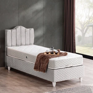 Trend Tek Kişilik Baza Başlık Letto Yatak Seti - Gri