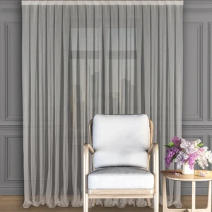 Düz Grek Etek Kurşunlu (Petek Zemin) Tül Perde Seyrek Pile (1'e 2 Pile) Dikim Ekru