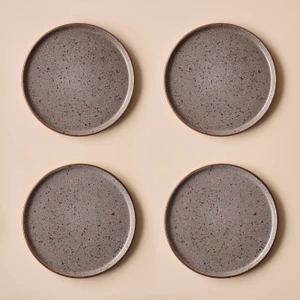 Bella Maison Guarda Stoneware Pasta Tabağı 4'lü Gri (21 Cm)