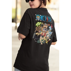 Anime One Piece Tayfa Ön - Arka Baskılı Tişört