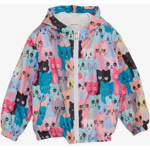 Kız Çocuk Yağmurluk Sevimli Kedicik Desenli 1-6 Yaş, Karışık Renk