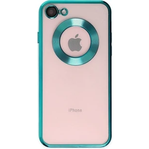 Case 4U Case 4U Apple iPhone Se 2022 / 2020 / 8 / 7 Kılıf Kamera Korumalı Logo Gösteren Omega Kapak Yeşil