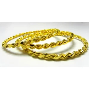 Altın Kaplama Çocuk Ikili Burma Bilezik 3 Adet