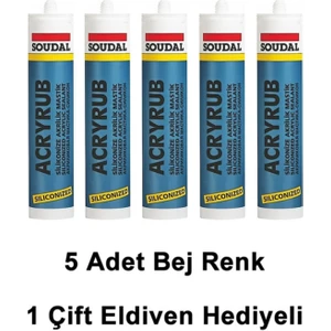 Silikonize Mastik Bej 500 gr 5 Adet