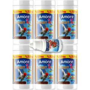 Goldy Mix Granules 6  Adet 125 ml Japon Balık Yemi ve Clear Akvaryum Su Berraklaştırıcı