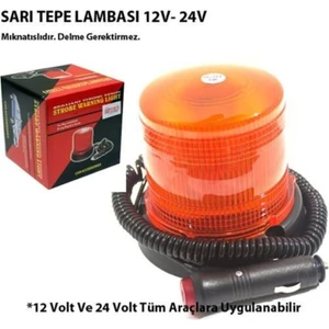 Carub Lamba Tepe 12-24V Mıknatıslı Çakar Sarı