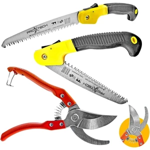 Katlanabilir Emniyetli Cep Bahçe Budama Testeresi 180 Mm  dal Budama Makası  2'li Set