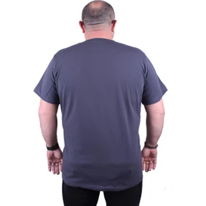 Moc Grande Mocgrande Erkek Büyük Beden Likralı Basic V Yaka Tişört 11170 Fume