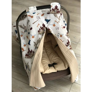 Derin Boutique Harry Potter Müslin Bej Örgü Çift Yön Puset Örtüsü
