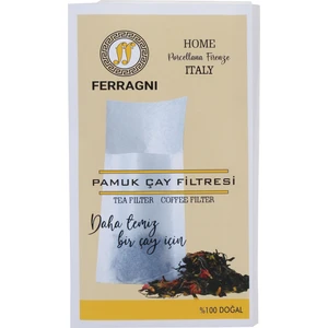 FERRAGNI Home Porcellana Firenze Çay ve Kahve Filtresi  Tek Paket (100 Adet) Küçük Boy (6,5*14)