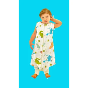 Mini Kiti Elyafsız Yazlık Baharlık Müslin Kumaş Dinozor Çocuk ve Bebek Uyku Tulumu