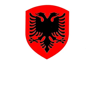 Arnavutluk Bayrağı Arma Sticker - Arnavutluk Bayrağı Arma