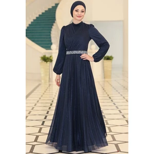 Dila Tesettür Abiye Lacivert