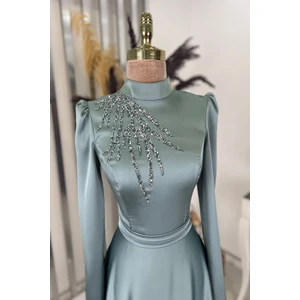 Mina Tesettür Abiye Mint