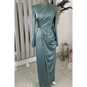 Sare Tesettür Abiye Mint