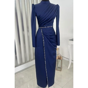 Sare Tesettür Abiye Lacivert