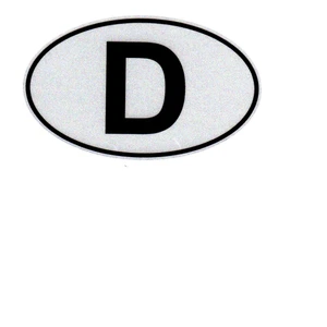 Etiketçilere Özel Reflektif Sticker D (Almanya) Özel Sticker Simli D